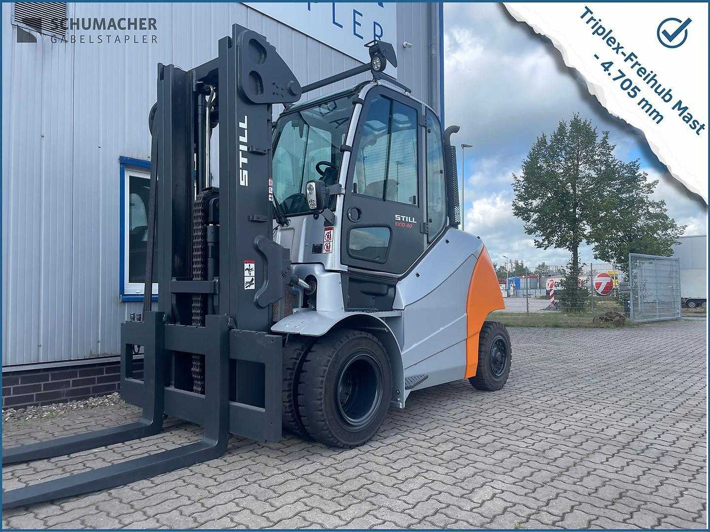 Used Forklift Truck STILL RX70-80 | Triplex 4.705mm DIESEL VIERRADFRONTSTAPLER (13070406)